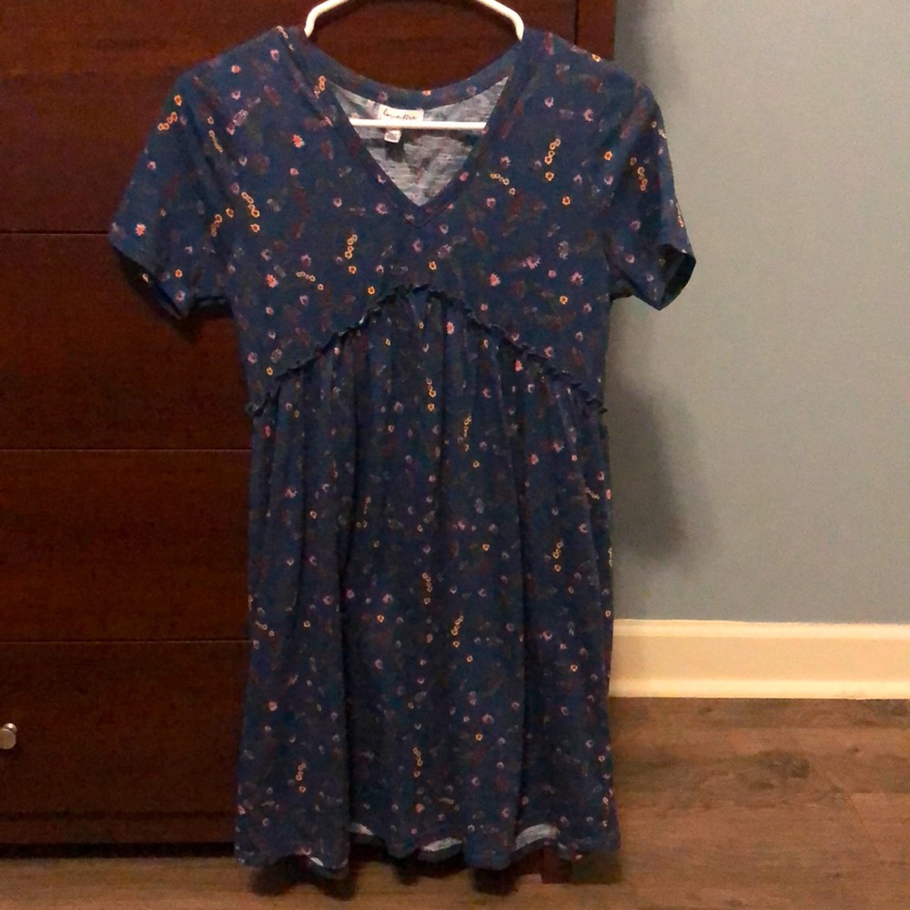 Belk navy floral dress—size S